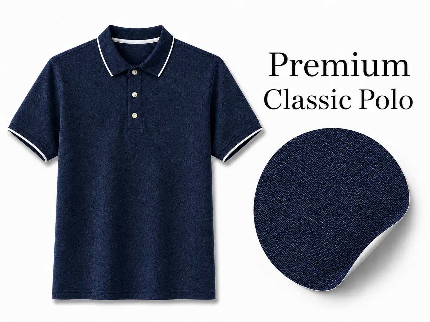 Premium classic polo T-shirt for corporate uniforms and business branding