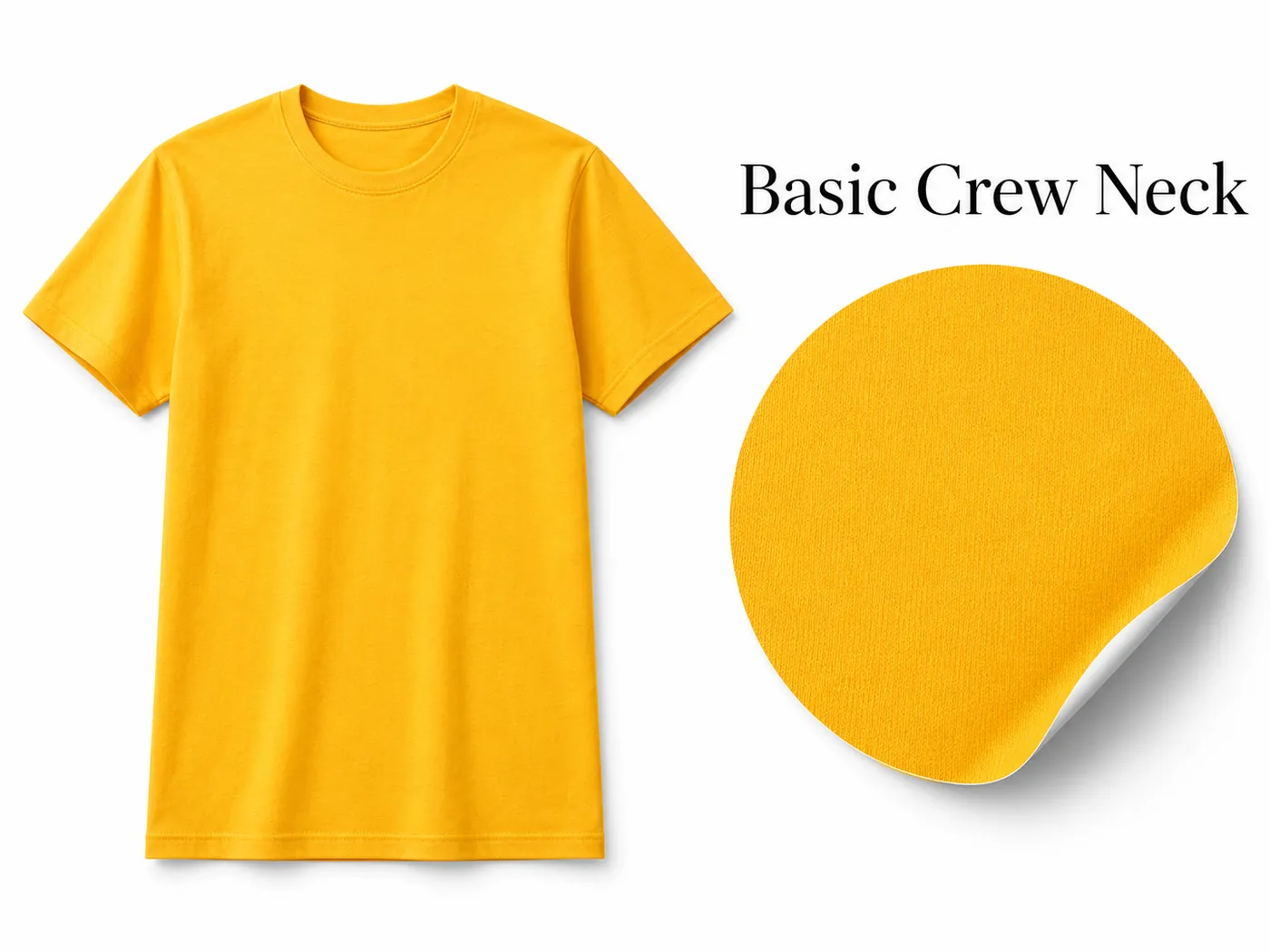 Basic crew neck T-shirt for bulk events and promotional printing