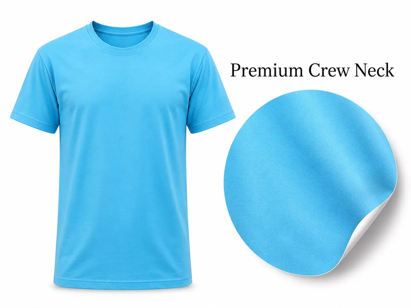 Premium crew neck T-shirt for corporate uniforms and promotional branding