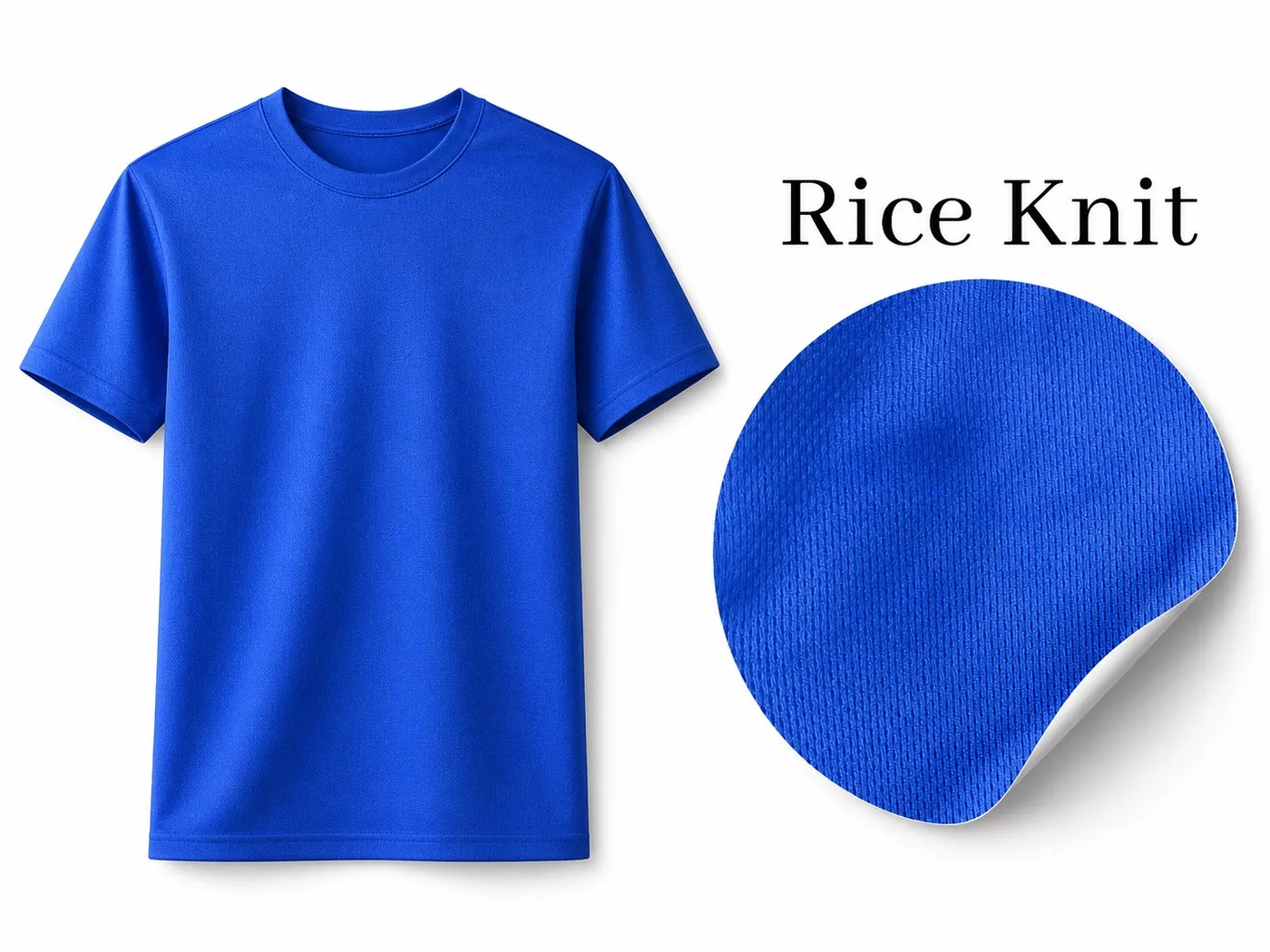 Rice knit round neck T-shirt for custom branding and event uniforms